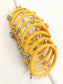 Raza Yellow Fabric Bangles with Ghungroo
