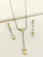 Cureza Yellow American Diamond Necklace Set