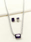 Anric Lavender American Diamond Necklace Set