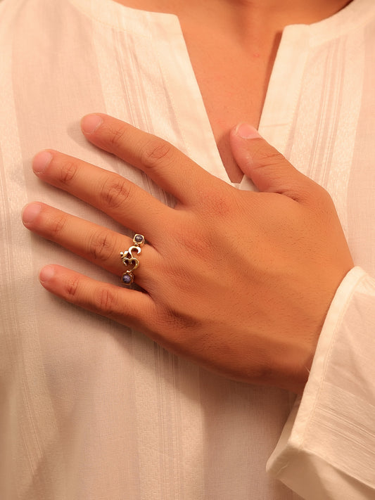 Ishan Blue Men's Finger Ring