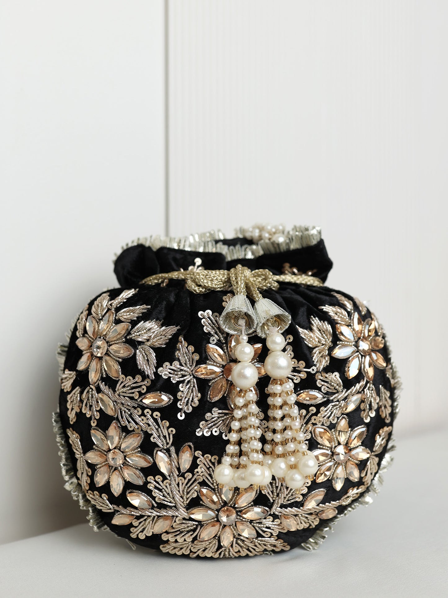 Snehita Black Potli Bag