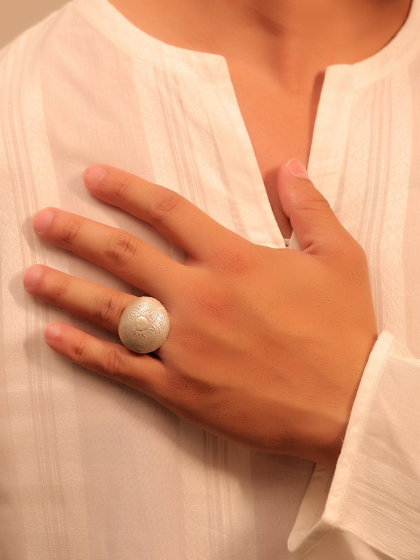 Vanya Silver Tribal Finger Ring
