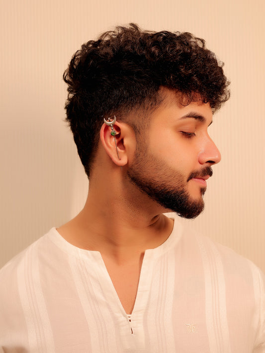 Jitesh Green Men's Earcuff