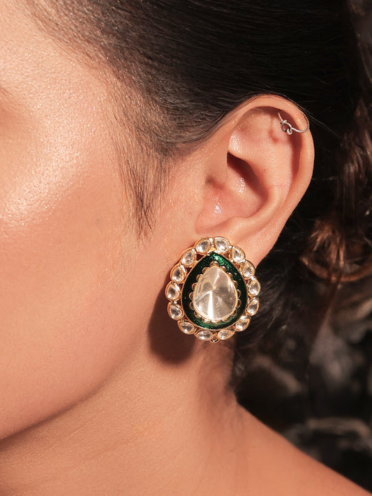 Vilina Green Kundan Tops