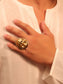 Nabeeha Golden Tribal Finger Ring