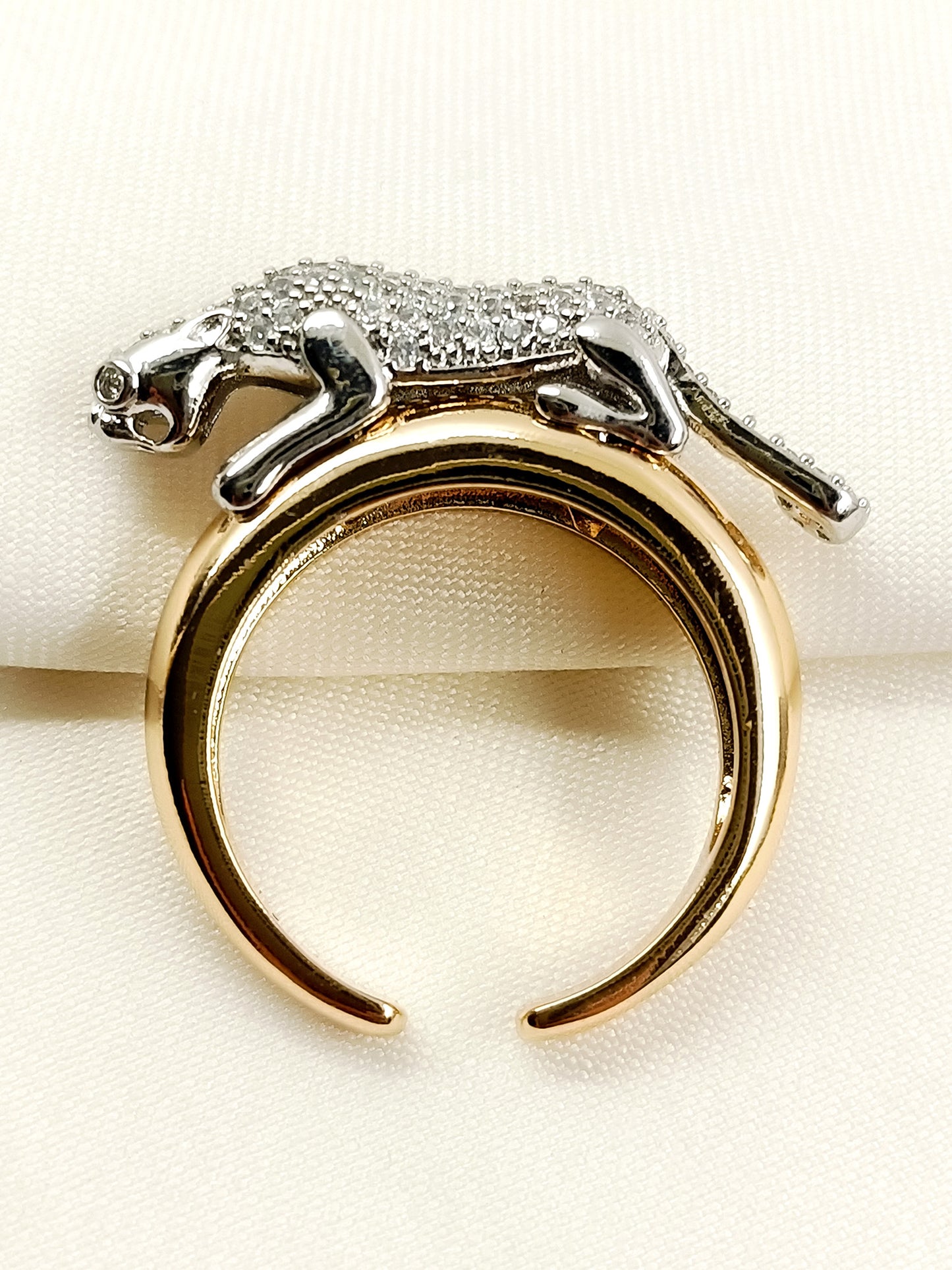 Ikshit Golden Leopard Men's Bracelet Ring Combo