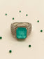 Lucia Turquoise American Diamond Finger Ring