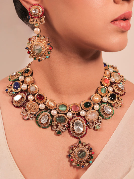 Lajwany Multi Colour Boutique Necklace Set