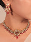 Dhanshika Ruby Kundan Necklace Set