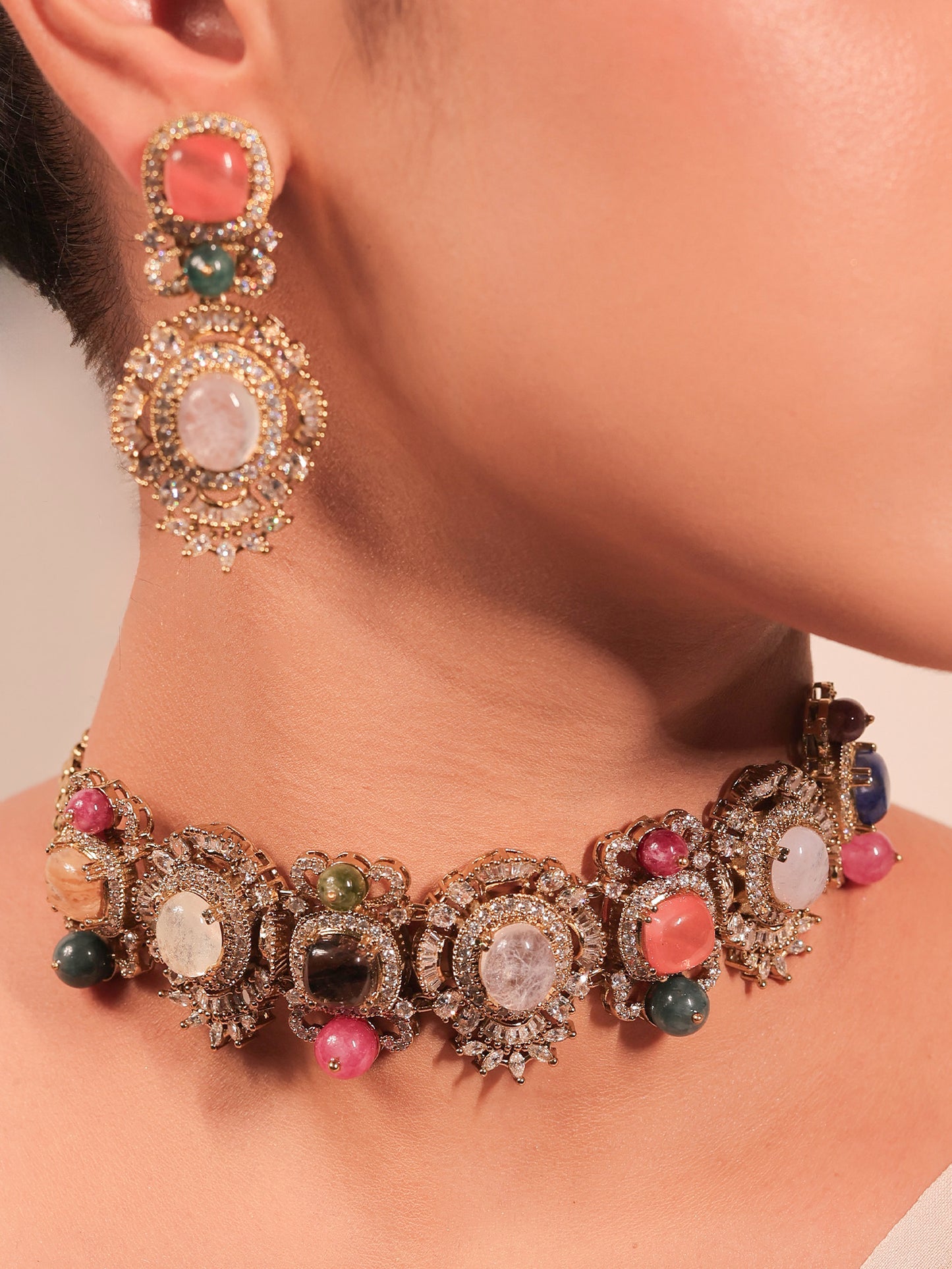 Bharvi Multi Colour Boutique Choker Set