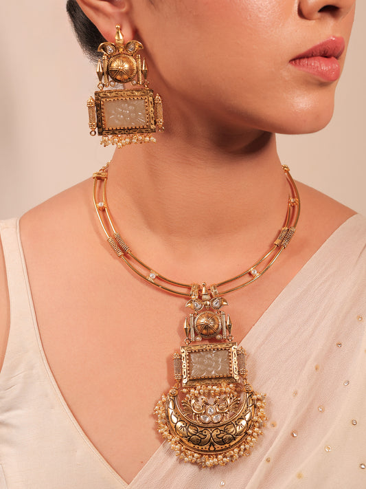 Asfiya Grey Boutique Necklace Set