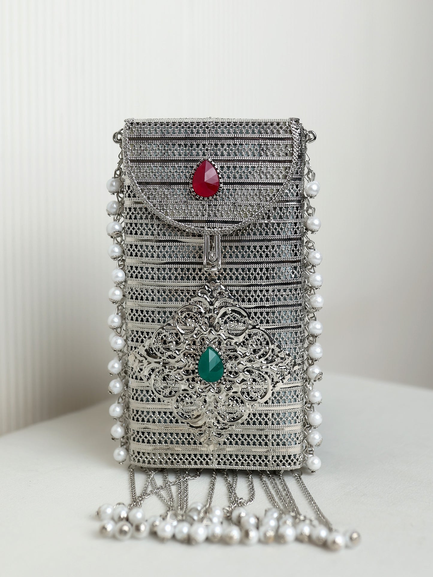 Shabana Silver Mobile Pouch