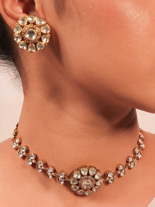 Waniya White Kundan Choker Set