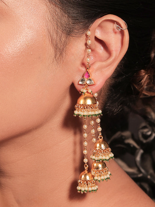 Meerakshi Ruby Kundan Jhumki