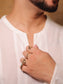 Angel Golden Men's Finger Ring