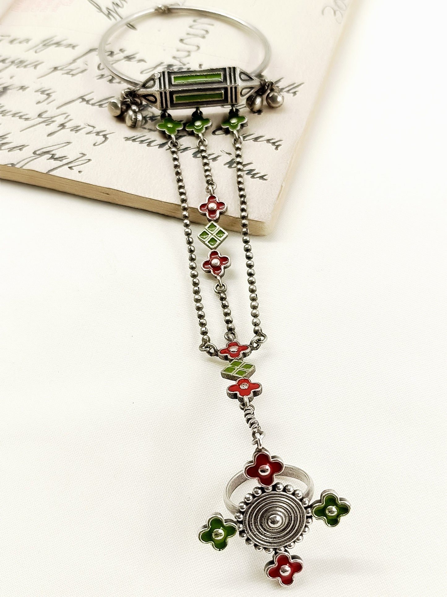Aarna Multi Colour Oxidized Hathphool