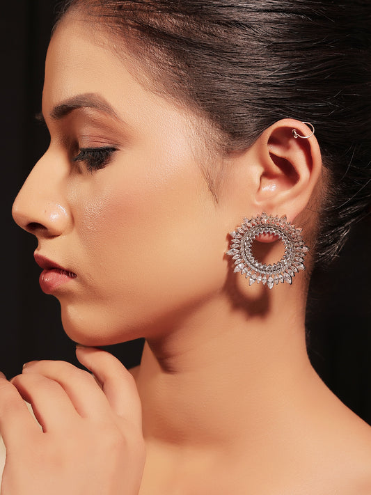 Dhruvika Diamond Work Silver Plated Tops