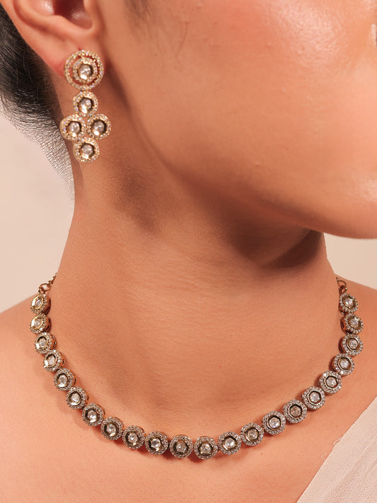 Anahita White Polki Necklace Set