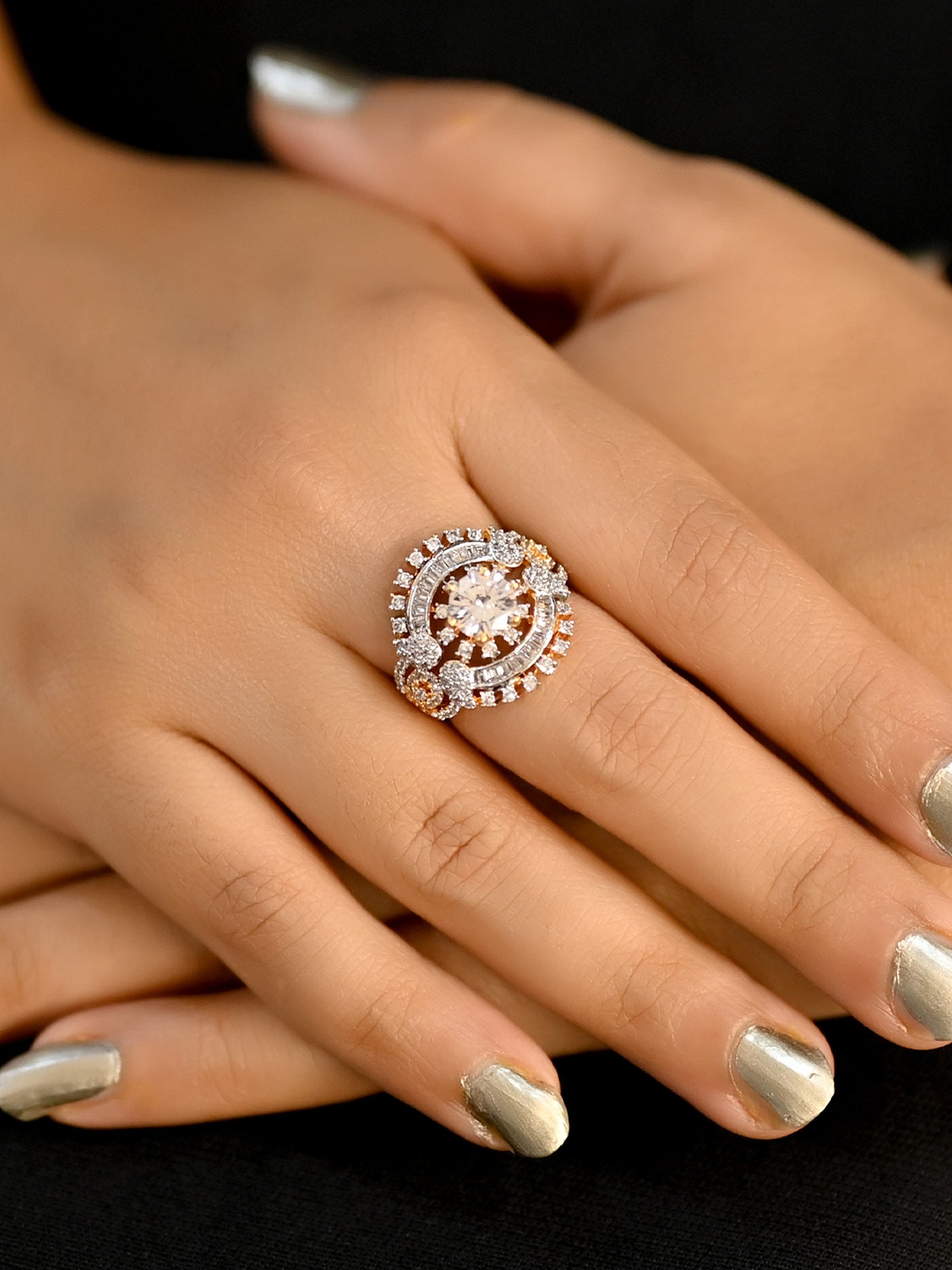 Firdaus American Diamond Finger Ring