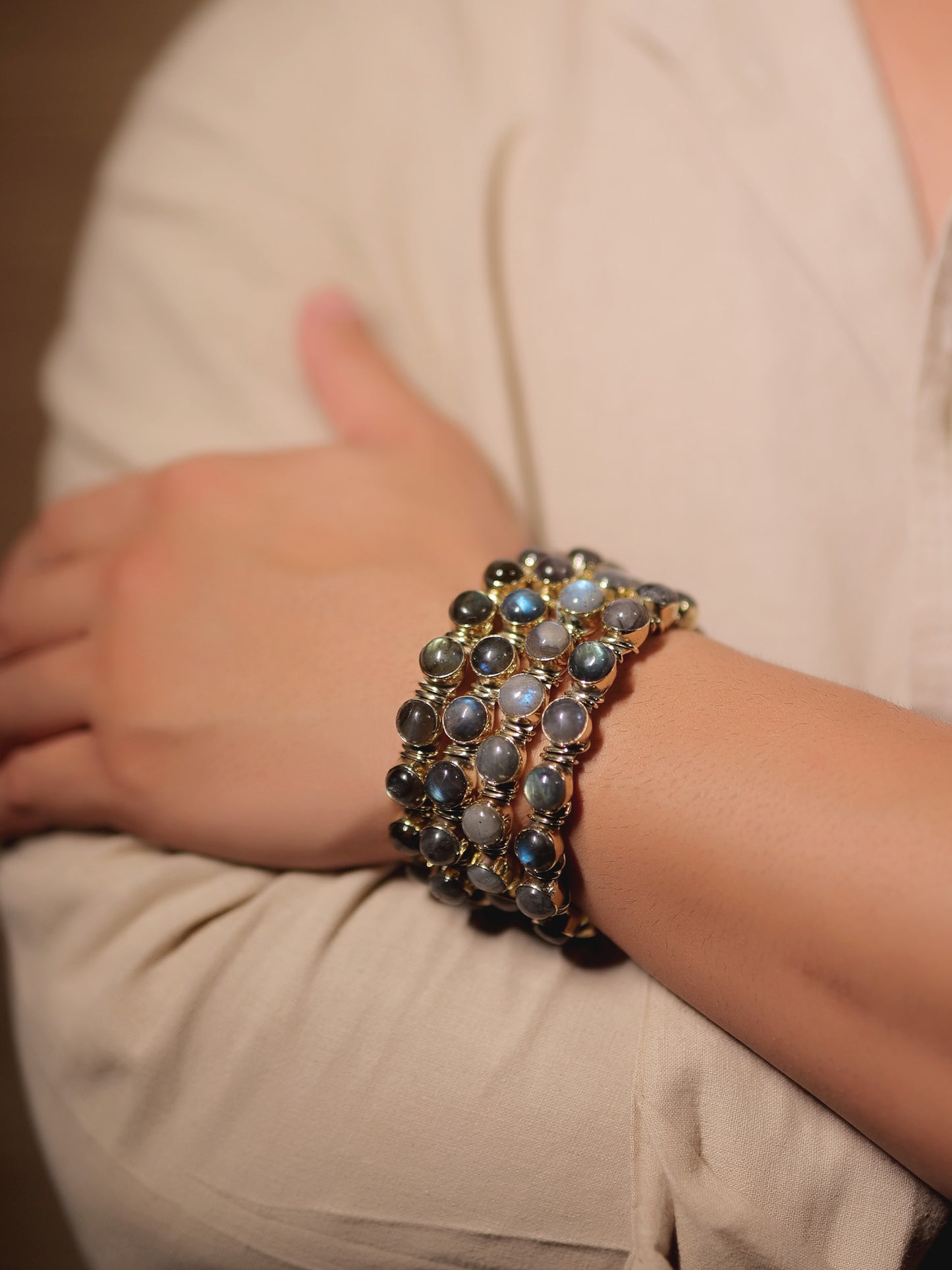 Nimash Moonstone Men's Bracelet[Price Is For Single Piece]