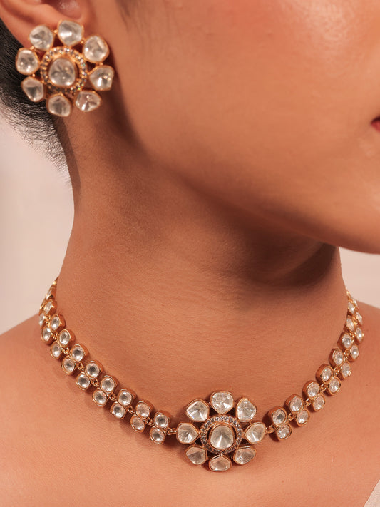 Vipasha White Kundan Choker Set