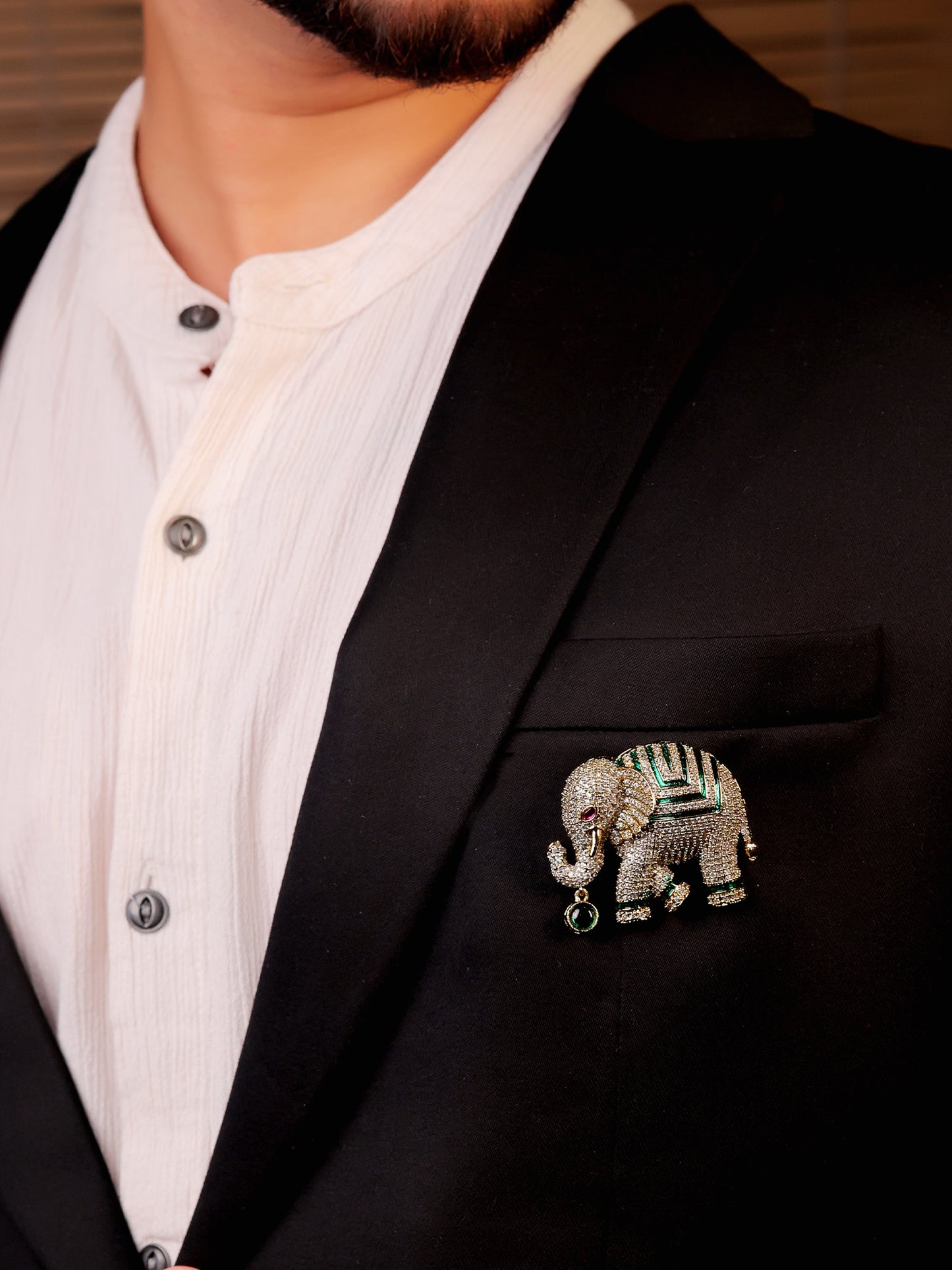 Ronak R&G Elephant Brooch