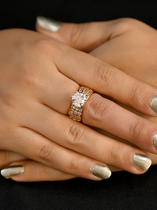 Falak American Diamond Finger Ring
