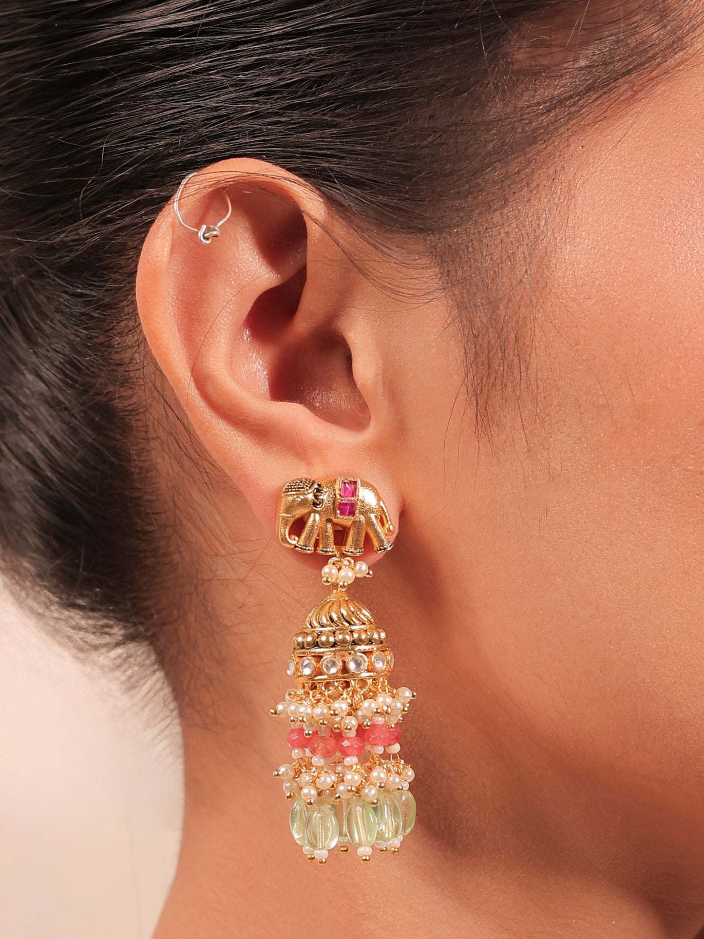 Aagamya Multi Colour Long Kundan Set