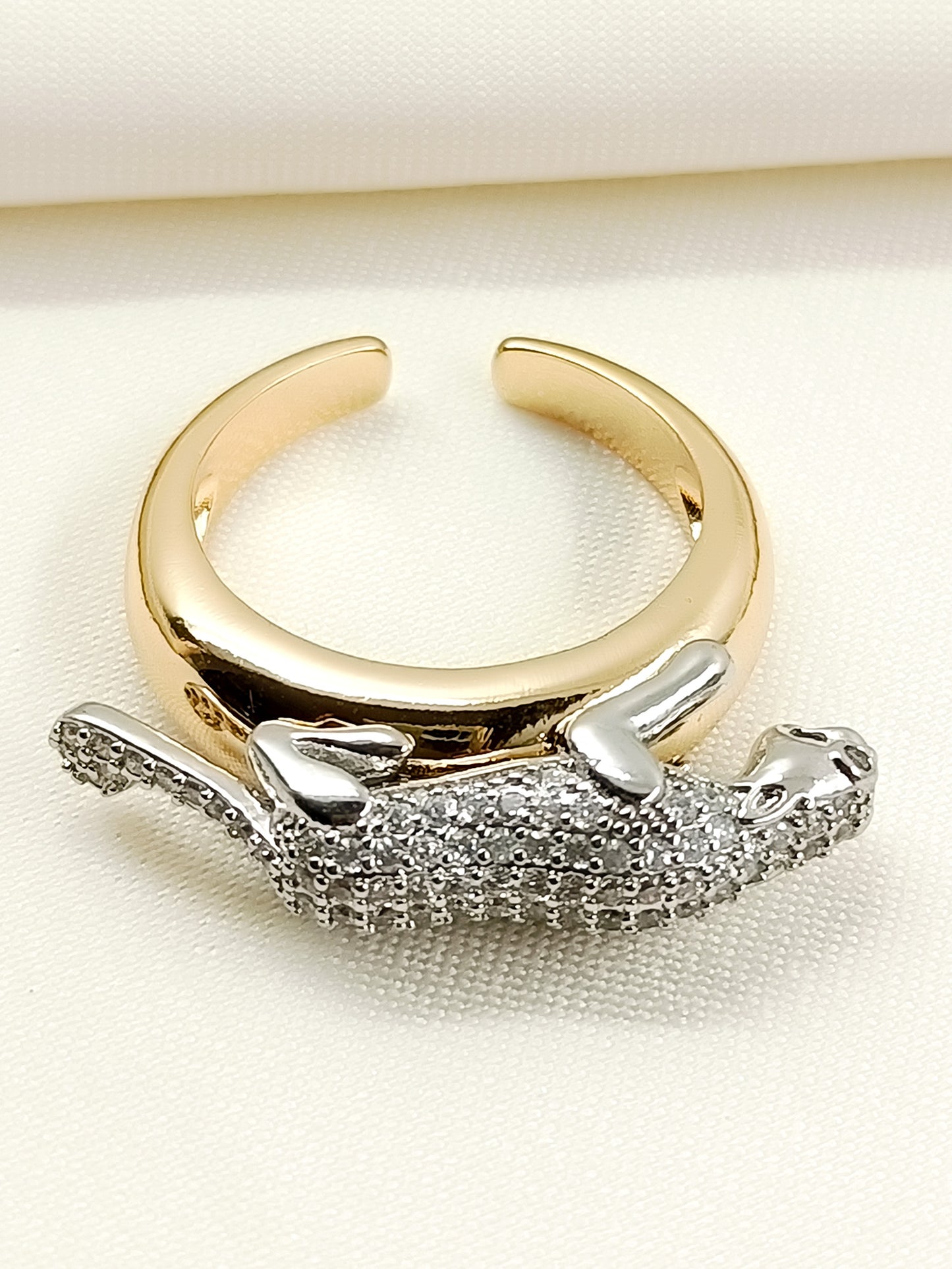 Ikshit Golden Leopard Men's Bracelet Ring Combo
