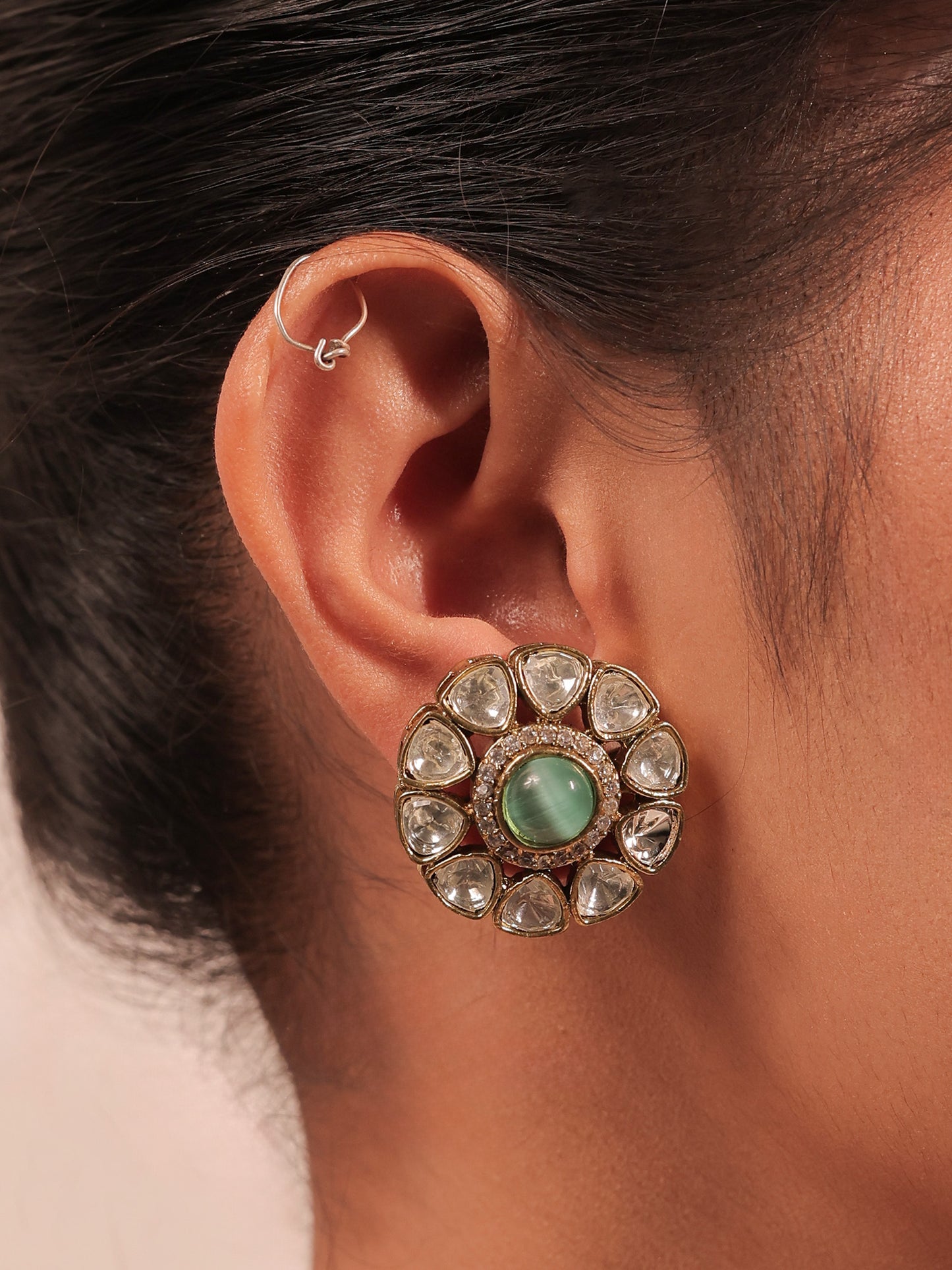 Etasha Mint Green Kundan Choker Set