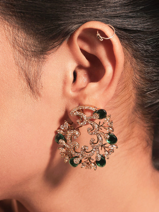 Mantania Green Kundan Tops