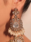 Chinky White Polki Necklace Set