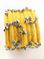 Raza Yellow Fabric Bangles with Ghungroo