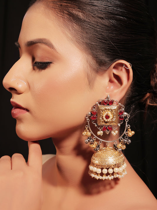 Anayza Maroon Boutique Jhumki