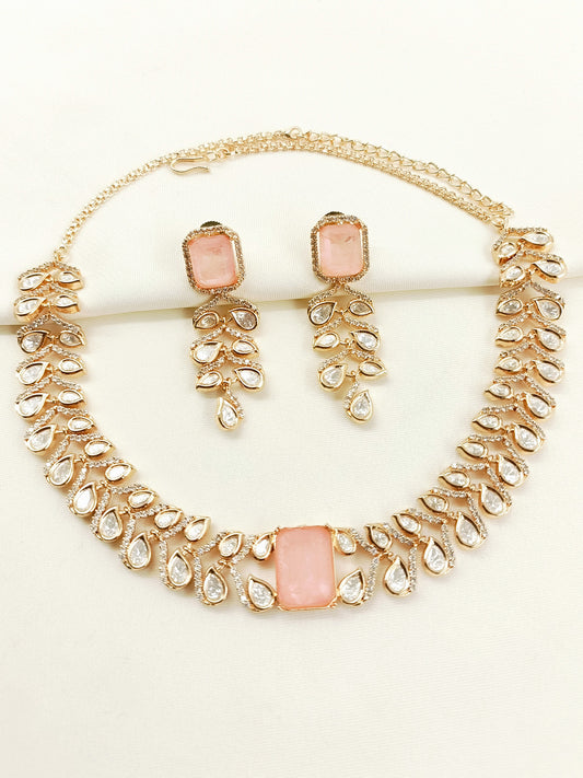 Shezana Pink Kundan Choker Set