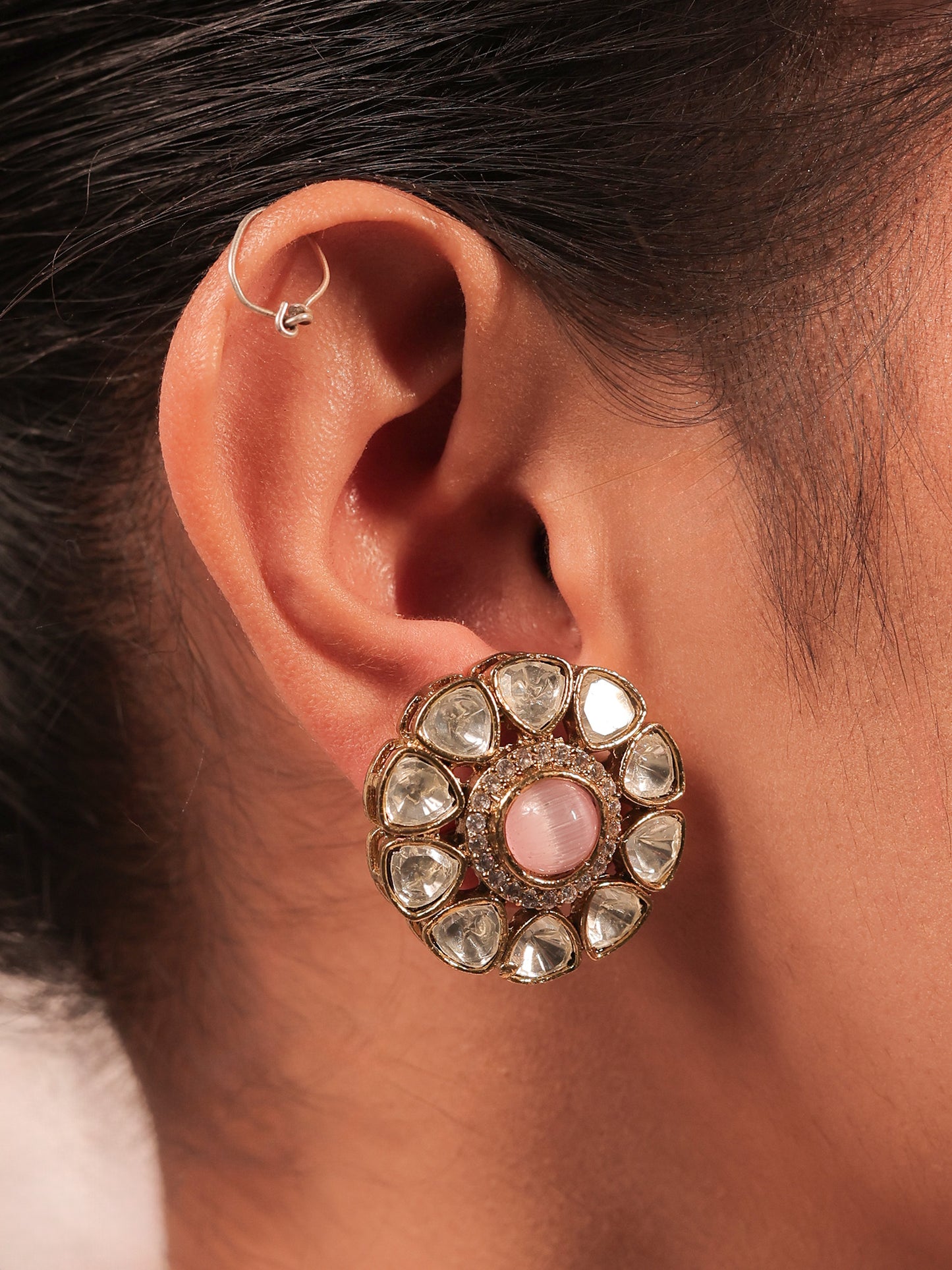 Bharati Baby Pink Kundan Choker Set