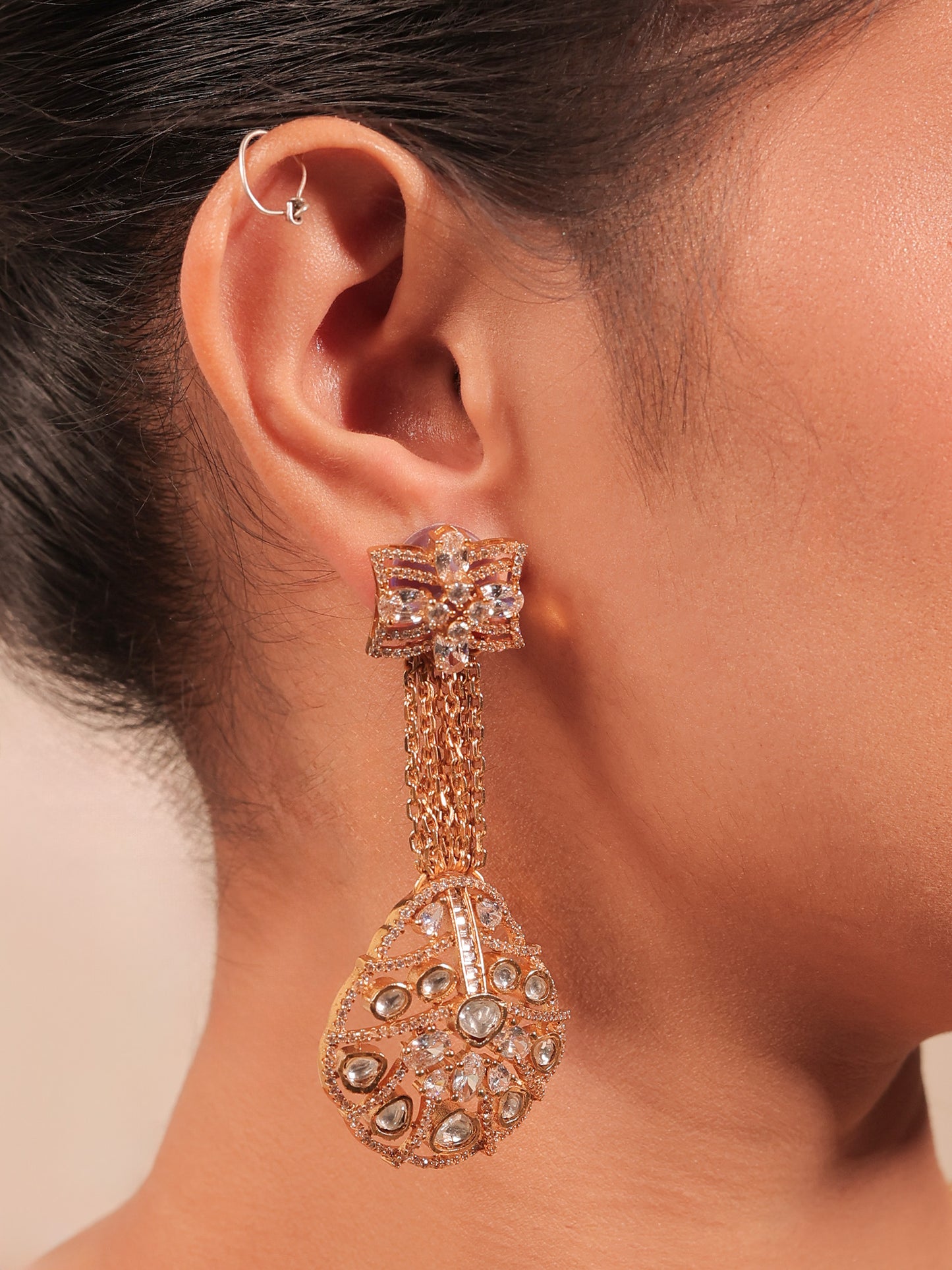 Damyanti White American Diamond Set