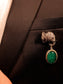 Krishnkumar Green Elephant Brooch