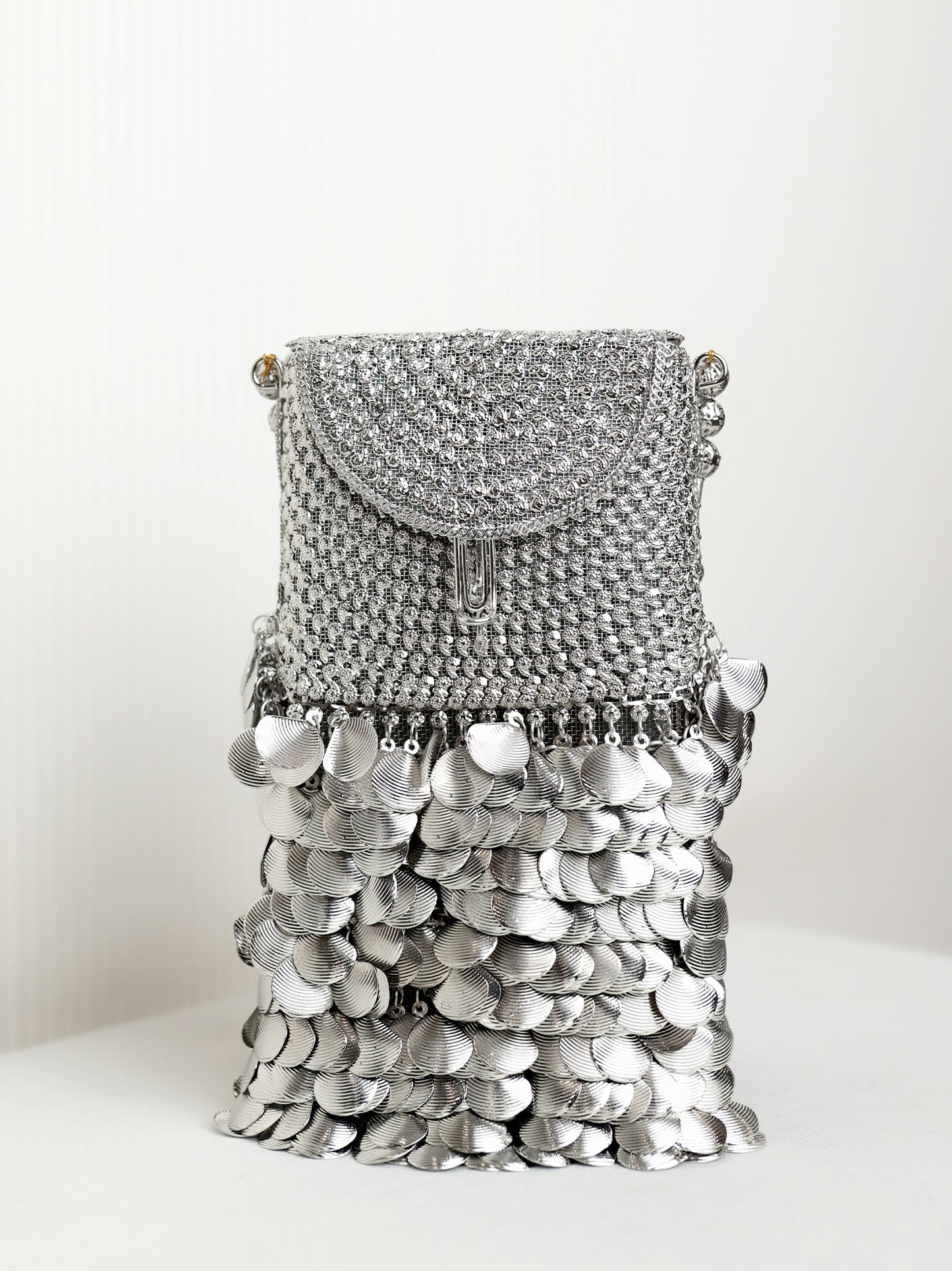 Vanika Silver Mobile Pouch