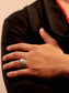 Pearl Red Men's Pendant Set With Ring