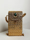 Saavi Green Golden Mobile Pouch