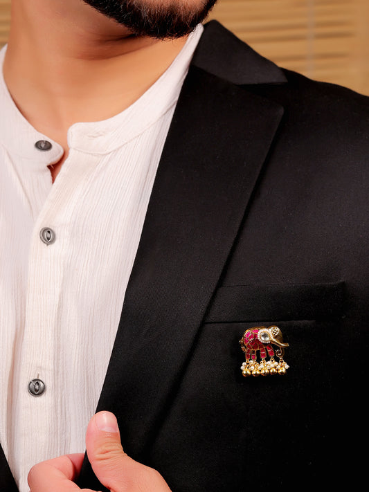 Charity Ruby Elephant Brooch