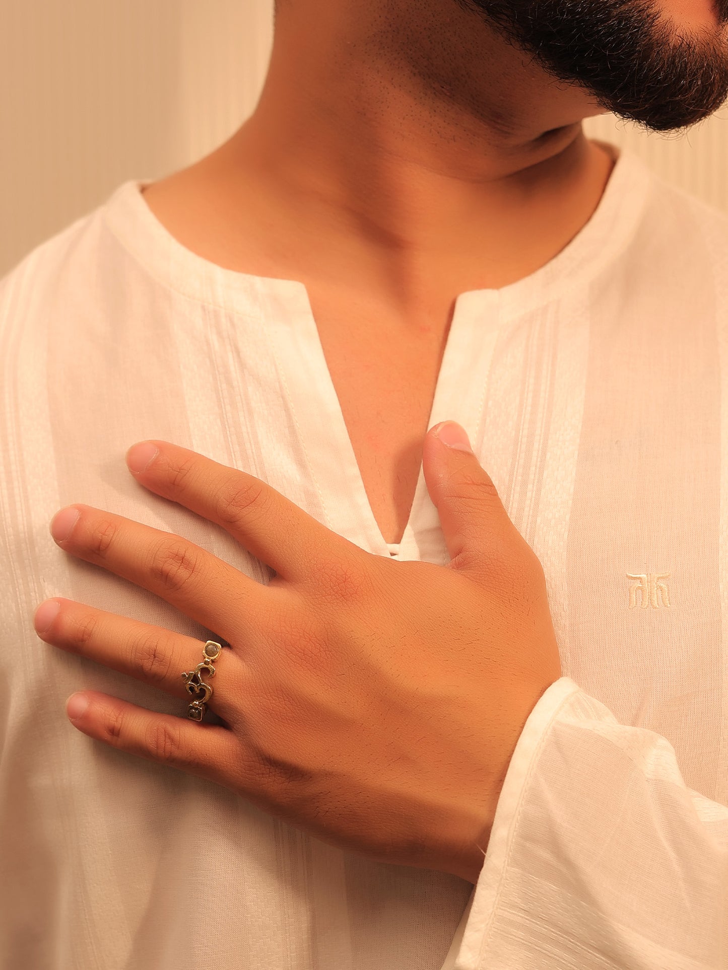 Kasav Brown Men's Finger Ring