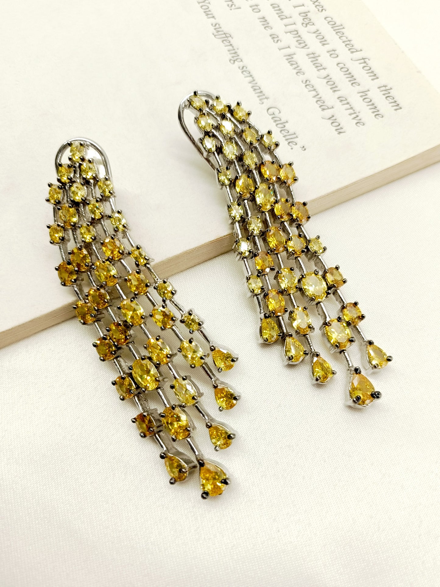 Pranjal Yellow Diamond Earrings