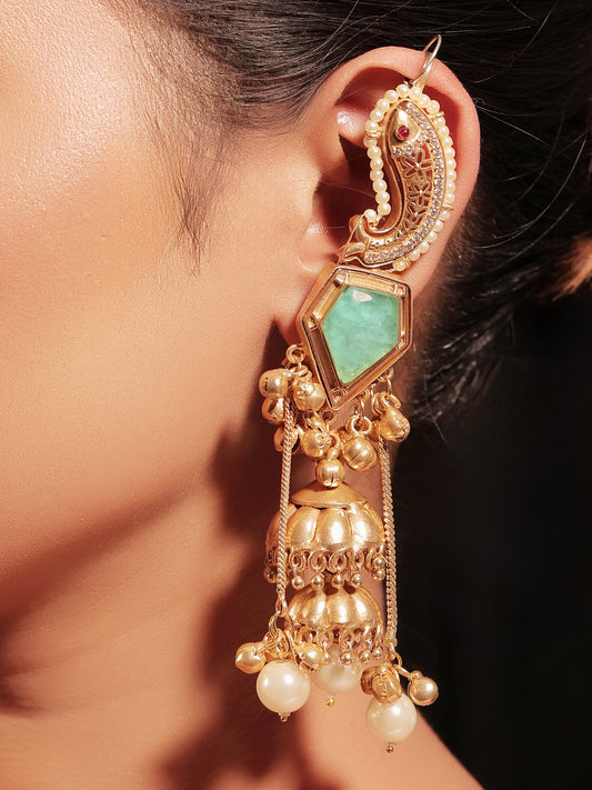 Gurpraveen Mint Green Boutique Jhumki
