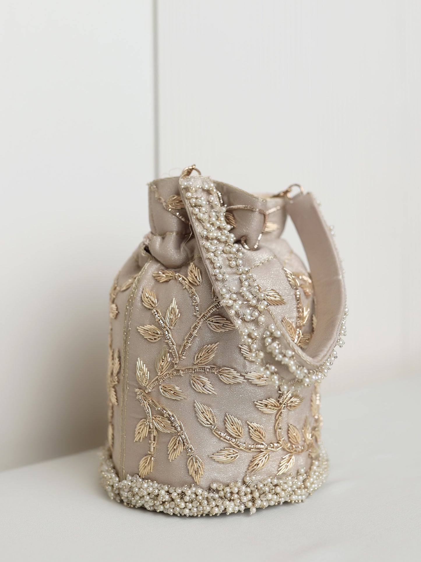 Samayra Rose Gold Potli Bag