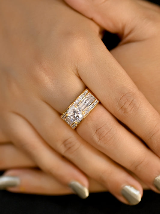 Hoor American Diamond Finger Ring