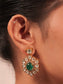 Ahti Emerald Long Kundan Polki Set
