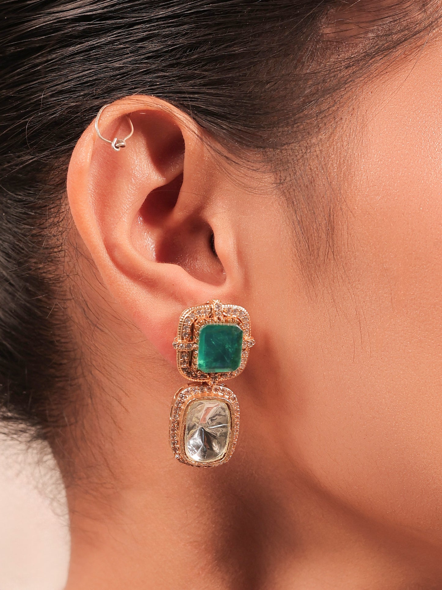 Pahaani Green Kundan Choker Set