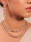 Kria Multi Colour Double Layered American Diamond Set